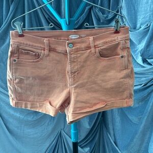 Old Navy Orange Jean Shorts with cuffed hem